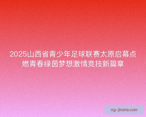 2025山西省青少年足球联赛太原启幕点燃青春绿茵梦想激情竞技新篇章